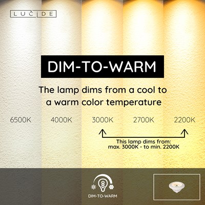 Lucide ES111 - Led bulb - Ø 11 cm - LED Dim to warm - GU10 - 1x12W 2200K/3000K - White